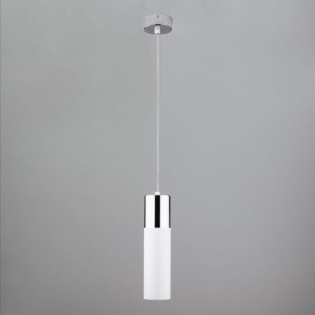 Светильник подвесной Eurosvet Double Topper (Доубле Топпер) 50135/1 LED хром/белый
