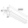 Шинопровод встраиваемый Italline Atom (Атом) IT012-5030 black