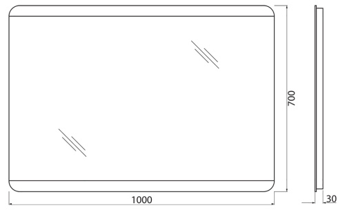 Зеркало BelBagno SPC-CEZ-1000-700-LED-BTN 100х70 - фото 5