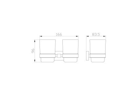 Стакан для зубных щеток Wonzon & Woghand Graffity WW-9328-GM