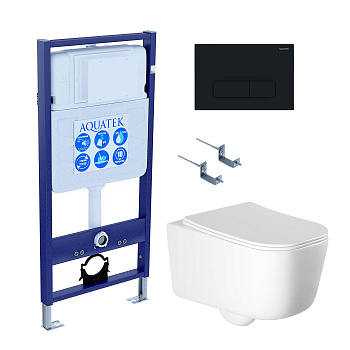 Сет унитаз + инсталляция Aquatek SET AQUATEK ЛУГАНО-015 4в1