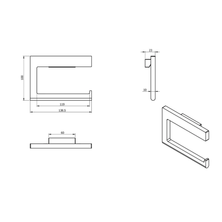 Бумагодержатель Langberger BLACK EDITION 38043A-BP