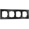 Рамка на 4 поста Werkel Aluminium Black (Алуминиум Блацк) 4690389158124