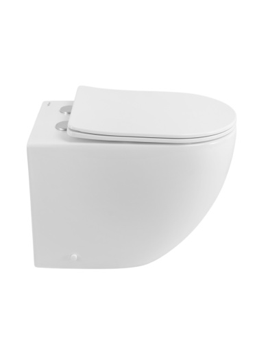Унитаз приставной BelBagno SFERA-R BB2141CB-TOR/SC белый с сиденьем микролифт безободковый смыв торнадо - фото 4