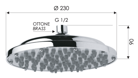 Верхний душ Remer 35323X хром