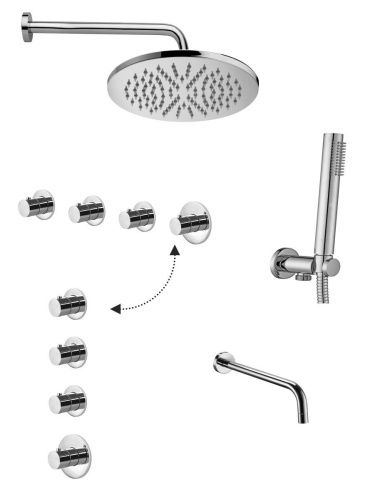 Душевая система Paffoni Modular Box KITMB019CR139 встраиваемая в стену
