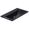 Раковина из искусственного камня Uperwood Foster Quartz 291030039 80х50 полувстраиваемая цвет черный