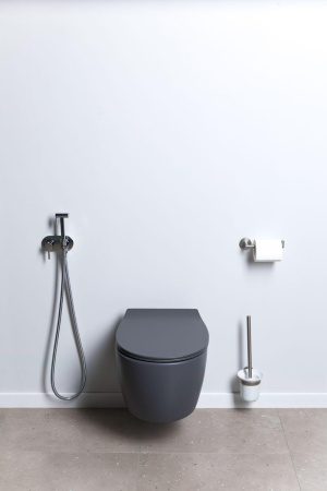 Чаша унитаза подвесная Allen Brau Fantasy 4.11004.AN цвет черный без сиденья безободковая каскадный смыв