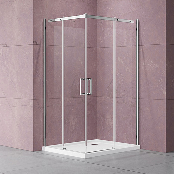 Душевой уголок Vincea Dice VSS-4D100CL 100х100 стекло прозрачное профиль хром глянцевый без поддона