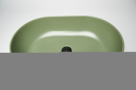 Раковина из сантехнического фарфора Galassia Dream 7308SV 60х40 накладная цвет зеленый