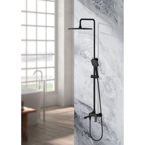 Душевая стойка Splenka S31.24.06 настенная цвет черный - фото 4