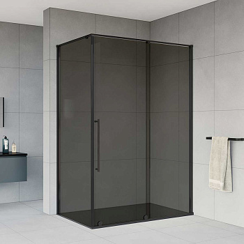 Душевой уголок Vincea Arno VSR-1A9012CGB 120х90 стекло тонированное профиль черный без поддона
