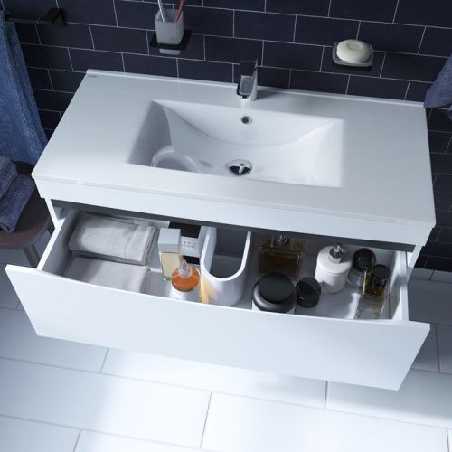 Тумба с раковиной IDDIS Cloud CLO10WFi95K 100х47х81 напольная цвет белый - фото 5