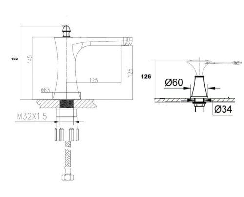 Смеситель Bronze de Luxe YASMINA 8003/B02 на раковину хром - фото 3
