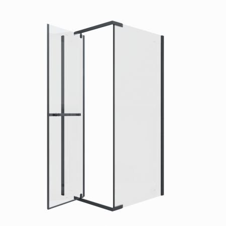 Душевой уголок Cerutti SPA MIMI ZQ91B 90х90 стекло прозрачное профиль черный без поддона