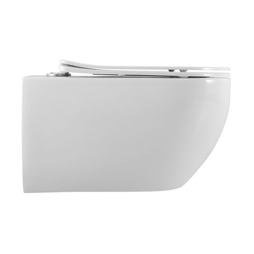 Унитаз подвесной Art&Max Siena AM221CHR/SC белый с сиденьем микролифт каскадный смыв - фото 3