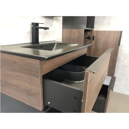 Тумба с раковиной Comforty Франкфурт 00-00000889CF 80х50 подвесная цвет коричневый