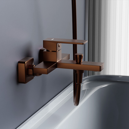 Смеситель для ванны и душа Damixa Gala 531000500 настенный розовое золото без термостата - фото 3