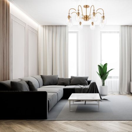 Люстра на штанге Escada Gloss (Глосс) 1141/8PL Clear
