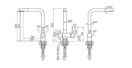 Смеситель для кухни Paulmark SKALEN Sk213020-302 на мойку бежевый
