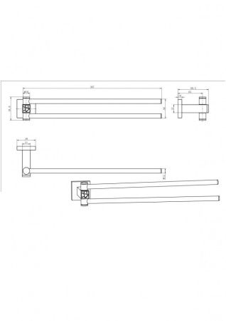 Полотенцедержатель CeramaLux Venezia 88614-1
