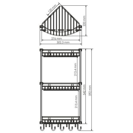 Полка в ванную комнату WasserKRAFT 1233