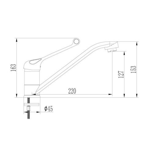 Смеситель для кухни Esko Kitchen MD 05 на мойку хром - фото 3