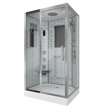 Душевая кабина Niagara Luxe 7711WL 120х90 прямоугольная с крышей ориентация левая Душевая кабина Niagara Luxe 7711WL 120х90 прямоугольная с крышей ориентация левая