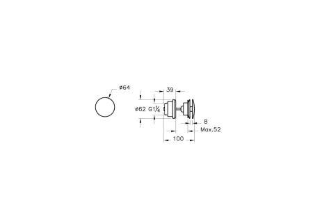 Донный клапан Vitra Syphon A45148 хром