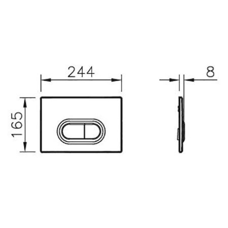 Клавиша смыва механическая Vitra Loop O 740-0940 цвет хром