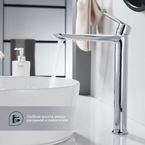 Смеситель для раковины Splenka S41 S41.15 на столешницу хром - фото 5