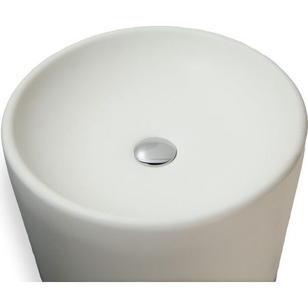 Раковина из искусственного камня MonteBianco Pisa 11235 40х40 напольная цвет белый без отверстий под смеситель