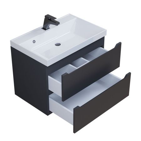Тумба под раковину Uperwood Tanos 291020231 70х50 подвесная цвет черный
