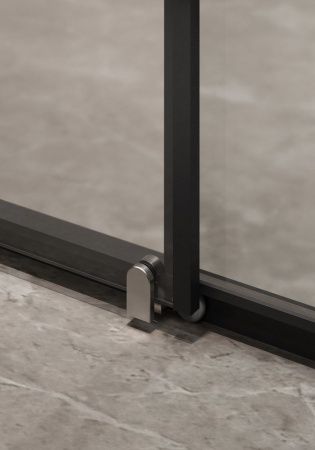 Душевая дверь Timo T02 120х195 стекло матовое профиль черный