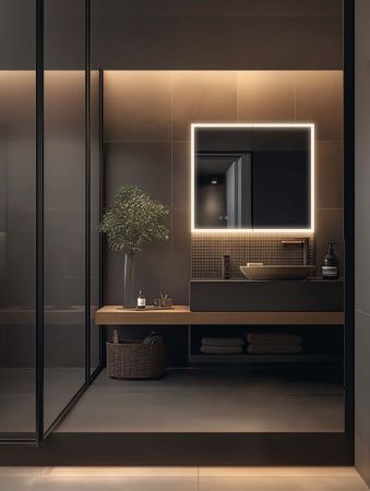 Зеркало-шкаф Aquatek AQ7803B-MLC 80х70 подвесной