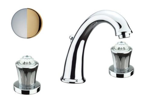 Смеситель Fiore 13CO0628 на раковину хром/золото - фото 2