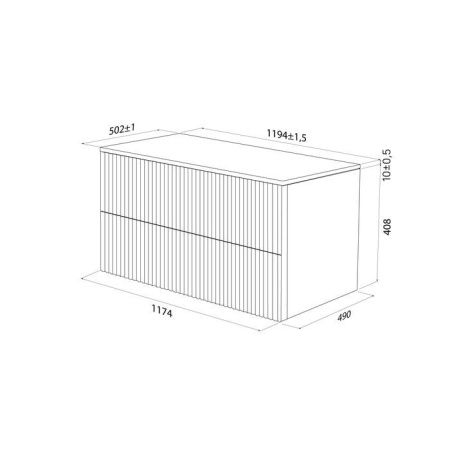 Тумба под раковину Iddis Aiger AIG12W1i95K 120х50 подвесная цвет белый