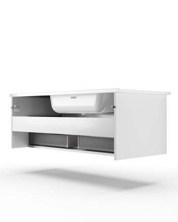 Тумба под раковину La Fenice Terra FNC-01-TER-B-100 100х50 подвесная цвет белый