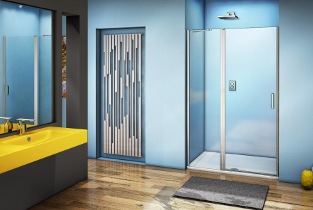 Душевая перегородка Good Door FANTASY ФА00037 120х185 стекло прозрачное профиль хром глянцевый