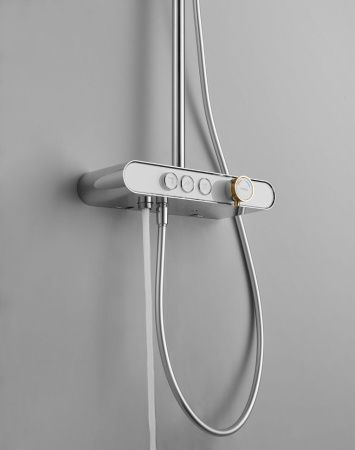 Душевая стойка Arrow AG3323SHCP настенная цвет хром с термостатом