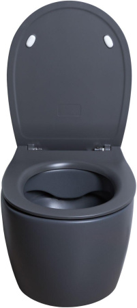 Чаша унитаза подвесная Allen Brau Fantasy 4.11004.AN цвет черный без сиденья безободковая каскадный смыв