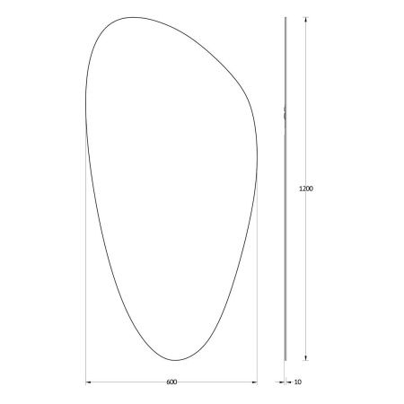 Зеркало Evoform Primary BY 0119 60х120 подвесное