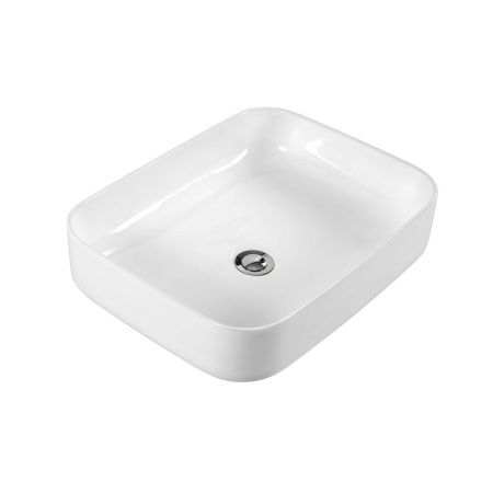 Раковина из сантехнического фарфора Aquatek ВЕГА AQ5515-00 50х40 накладная цвет белый без отверстий под смеситель