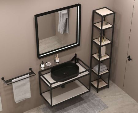 Зеркало с подсветкой Allen Brau Liberty 1.330013.BB 70х90 подвесное