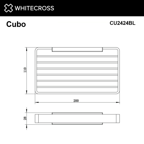 Мыльница Whitecross Cubo black CU2424BL - фото 2