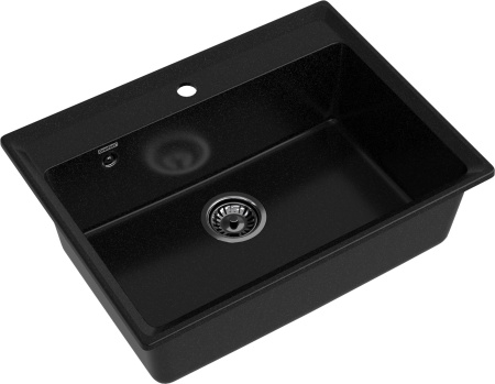Кухонная мойка Granfest Level LV-660 черный 66х50 цвет черный поверхность матовая