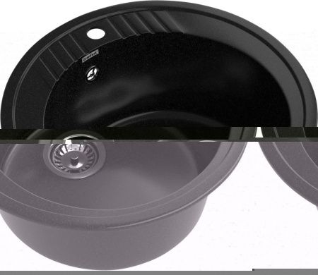 Кухонная мойка Granfest Rondo R-520 черный 50х50 цвет черный поверхность матовая