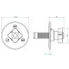 Переключатель потоков THG Ptale de cristal bleu U6B-F01-48M2SB (внешняя часть)