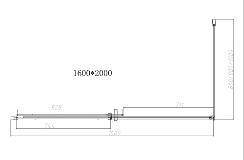 Душевой уголок Vincea Dice VSR-4D1016CLB 160х100 стекло прозрачное профиль черный - фото 4