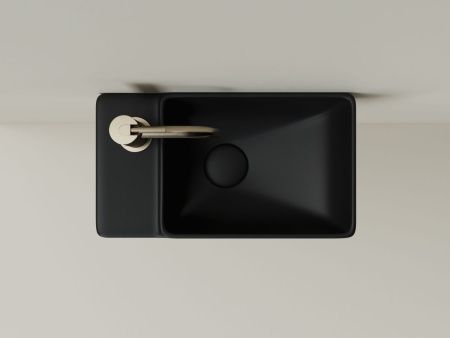 Раковина из сантехнического фарфора Ceramica Nova ELEMENT CN5046MB 40х20 подвесная цвет черный 1 отверстие под смеситель